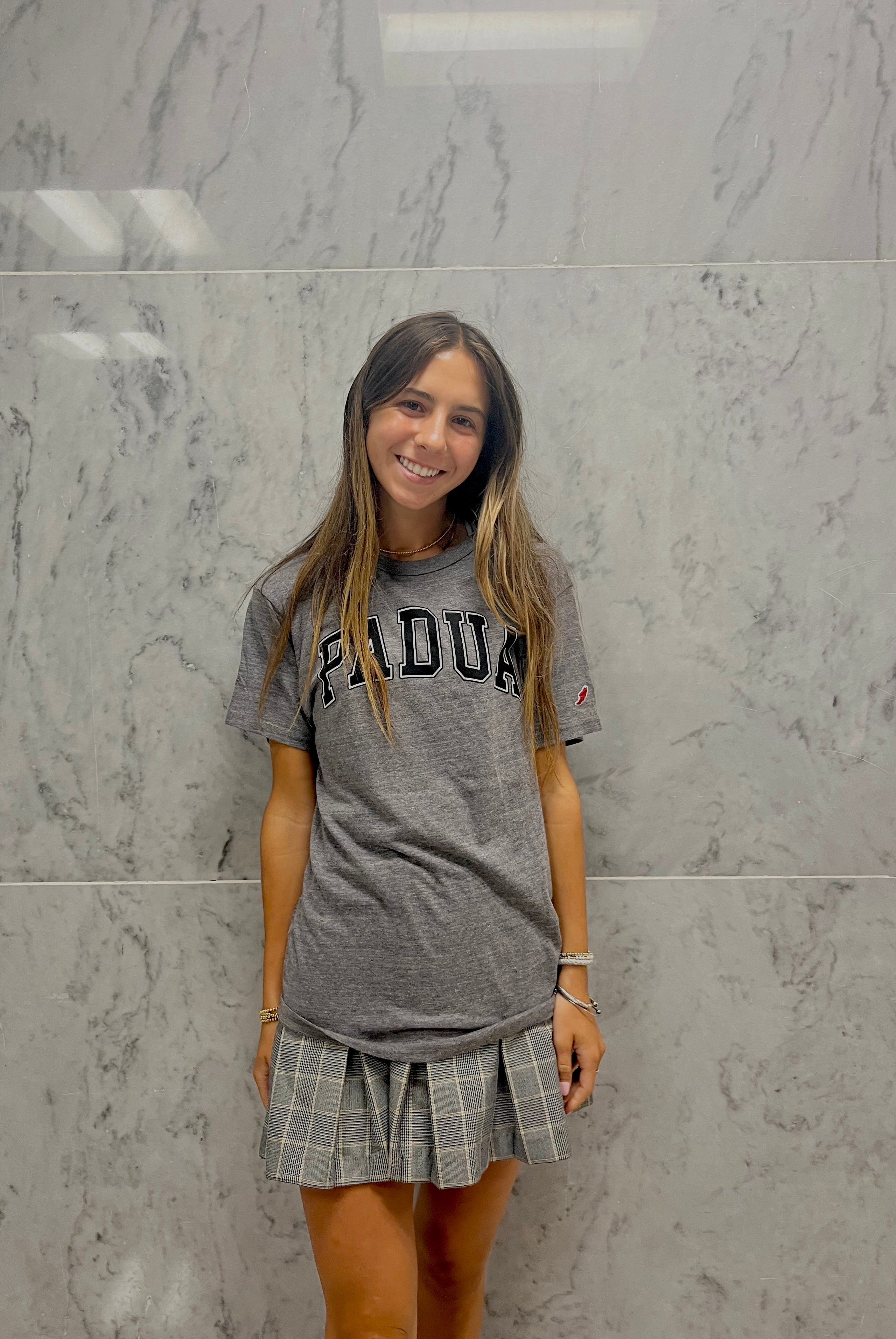 Grey TShirt Black Padua Padua Academy School Store